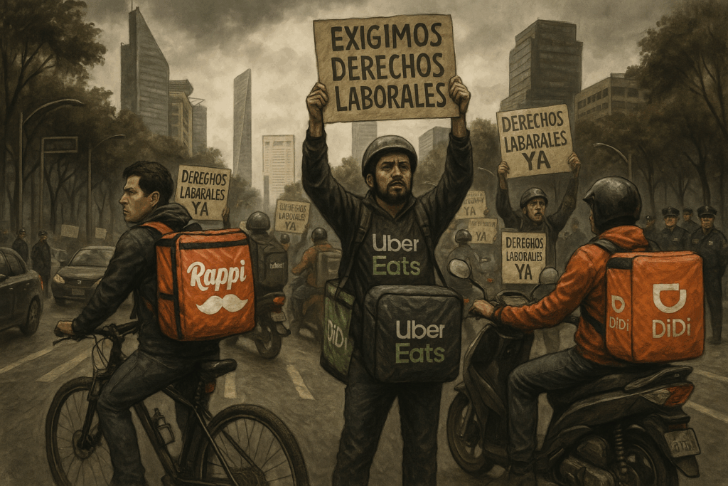Conductores de Apps protestan en CDMX