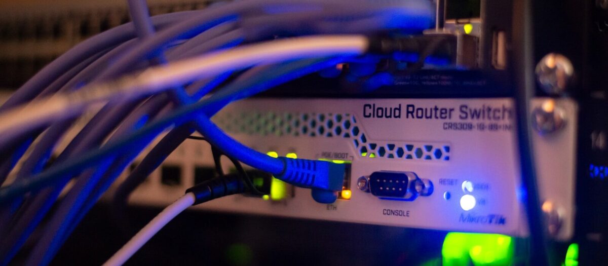 what is a static ip a close up of a network with wires connected to it